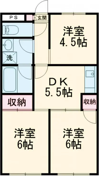 メゾンタグチ 3階階 間取り
