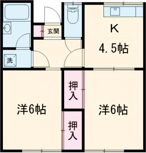 和泉ハイム(2K/1階)の間取り写真