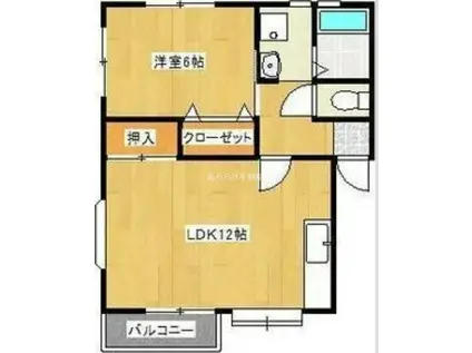 ローズマロウ(1LDK/1階)の間取り写真