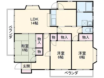 コーポエンドレス(3SLDK/1階)の間取り写真