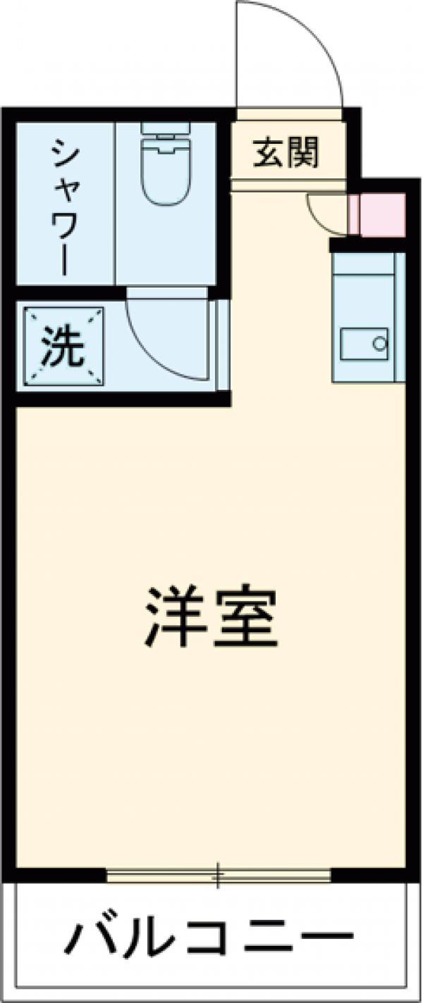 シルフィード用賀(ワンルーム/2階)の間取り写真