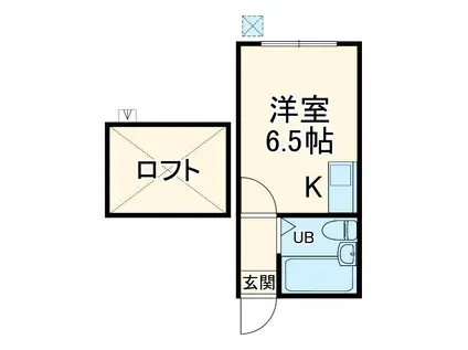 R-鎌倉(1K/2階)の間取り写真