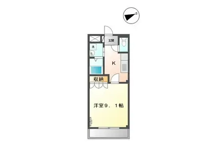 ベストドア吉良(1K/1階)の間取り写真