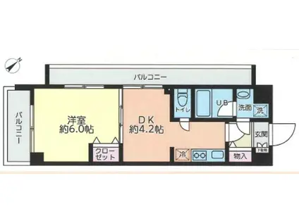 アーク西八王子レジデンス(1DK/3階)の間取り写真