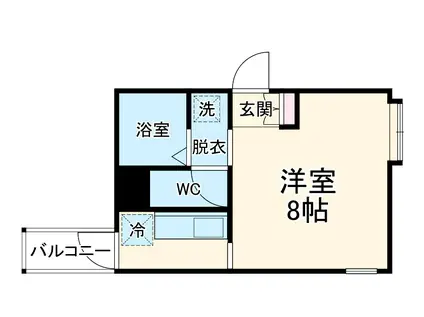 リバティ町田A(ワンルーム/3階)の間取り写真