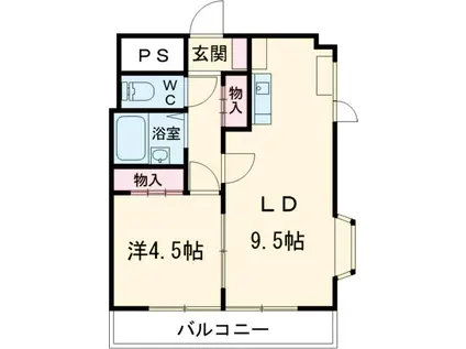 東今泉マンション(1LDK/3階)の間取り写真