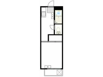 ラマーリエ世田谷船橋(1K/4階)の間取り写真