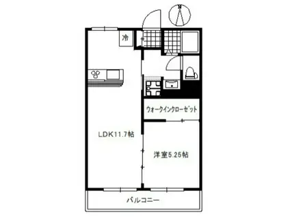リバストン(1LDK/2階)の間取り写真