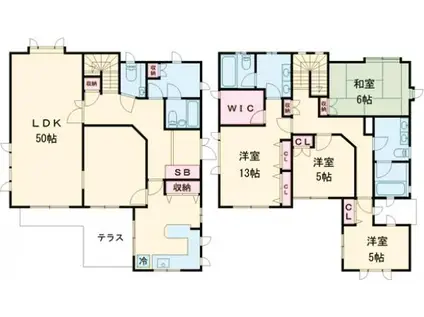 東急東横線 都立大学駅 徒歩9分 2階建 築33年(4LDK)の間取り写真