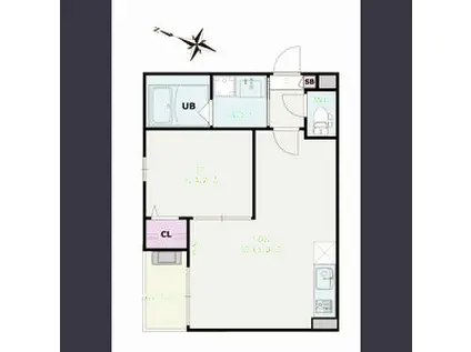 JACK HANADAⅡ(1LDK/2階)の間取り写真