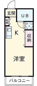 ハイネス下野谷(ワンルーム/3階)の間取り写真