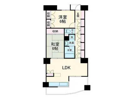 グランドメゾン藤沢弐番館(2LDK/11階)の間取り写真