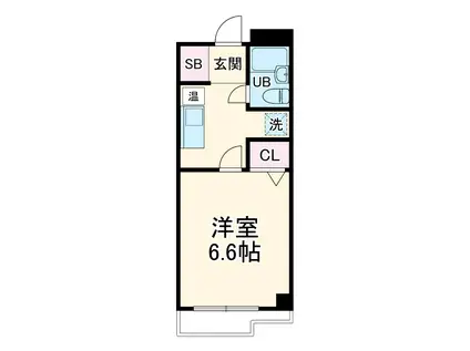 エクセル弁天(1K/2階)の間取り写真