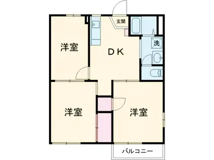 ローズハイツ(3DK/1階)の間取り写真