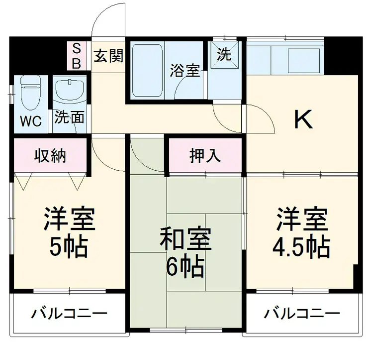オリエンタル厚木 5階階 間取り