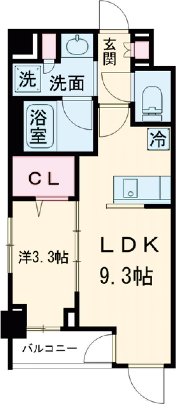 ルミーク北千住(1LDK/3階)の間取り写真