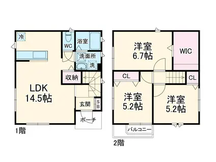 PRIME　ASSET　大倉山(3LDK)の間取り写真