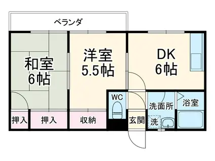 メゾン武井2(2DK/2階)の間取り写真