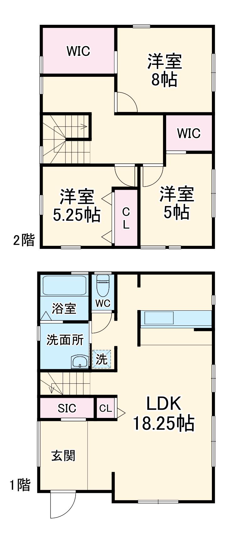 愛知高速東部丘陵線 はなみずき通駅 徒歩10分 2階建 築1年(3LDK)の間取り写真