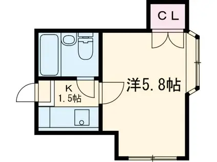 オレンヂハイツ(1K/2階)の間取り写真