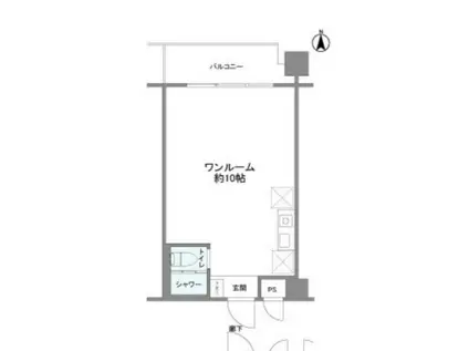 静鉄音羽ビル(ワンルーム/3階)の間取り写真