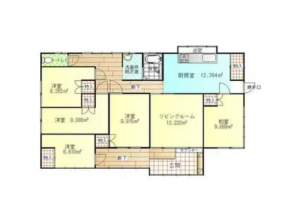 中央本線 西八王子駅 バス乗車時間：20分 神戸バス停で下車 徒歩3分 1階建 築46年(5LDK)の間取り写真