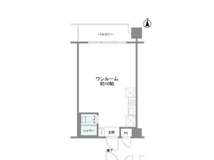 静鉄音羽ビル(ワンルーム/3階)の間取り写真