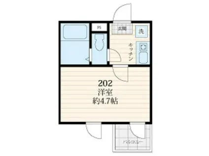 AMITIE OJIKAMIYA(1K/2階)の間取り写真