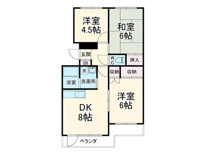 サンライフ75(3DK/3階)の間取り写真