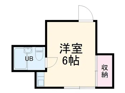 サンハイツ(ワンルーム/2階)の間取り写真