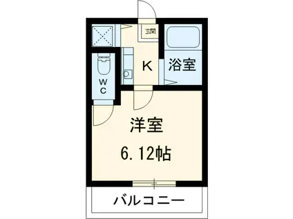 カインドネス八王子緑町(1K/1階)の間取り写真
