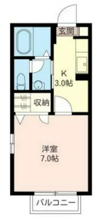 ピュア・フラットK 1階階 間取り