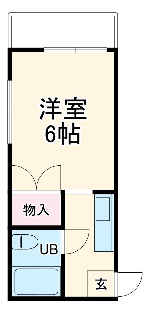 コーポジュン(ワンルーム/2階)の間取り写真