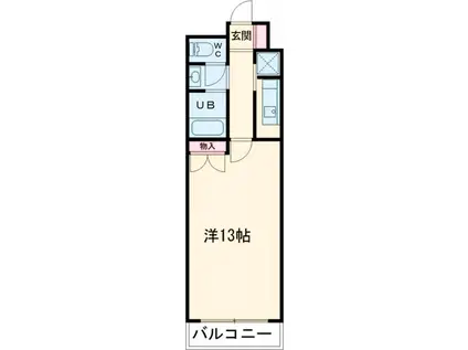 グランドパレスNS5(1K/3階)の間取り写真