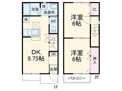 メゾンクラシード(2LDK)の間取り写真