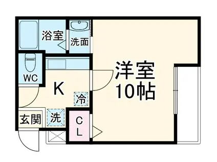 EN西ノ京二条(1K/4階)の間取り写真
