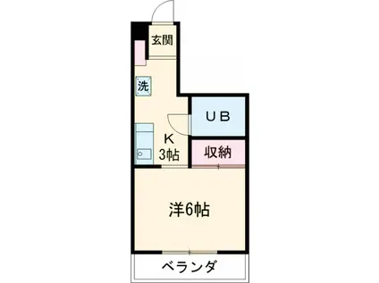 メゾン荒井(1K/4階)の間取り写真