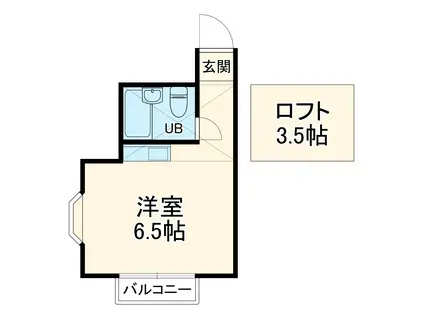 JOY HOUSE(ワンルーム/2階)の間取り写真