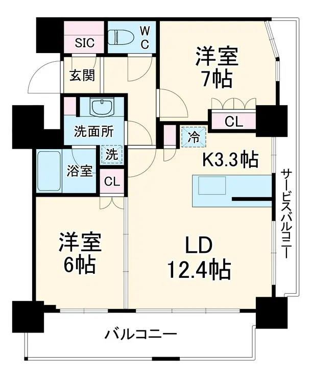 ライオンズタワー相模原ステーショングランデ 24階階 間取り