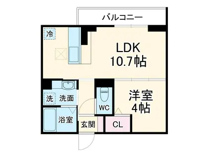 D-SERENO新倉 Ⅰ(1LDK/3階)の間取り写真