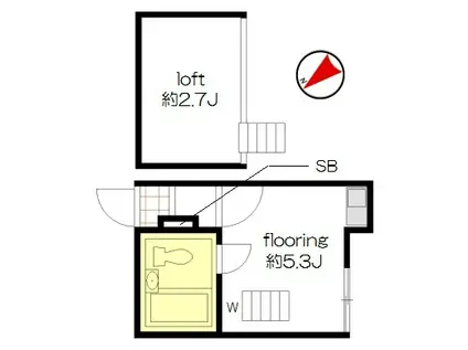 CLASSEA Ⅰ(ワンルーム/1階)の間取り写真