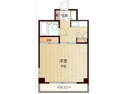 杉山マンション(1K/4階)の間取り写真