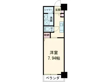 CASA COLINA(1K/4階)の間取り写真