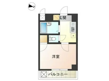 アーバンヒルズ多摩永山第2(1K/3階)の間取り写真