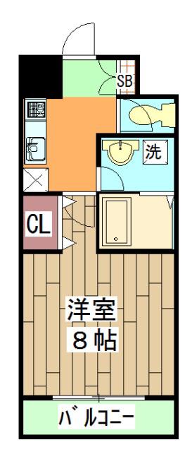 アルティスタ帷子ヶ辻(1K/3階)の間取り写真