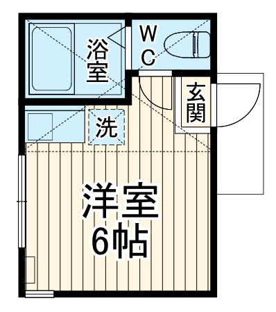 ユナイト丸山アプリコットパフェ(ワンルーム/1階)の間取り写真