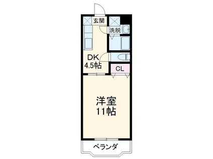 クラスト五番館(1K/2階)の間取り写真