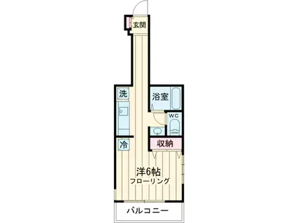 プラム館(1K/1階)の間取り写真