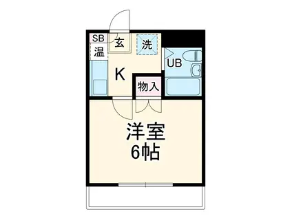 相川マンション(1K/2階)の間取り写真