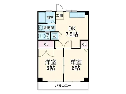 齋藤マンション(2DK/3階)の間取り写真